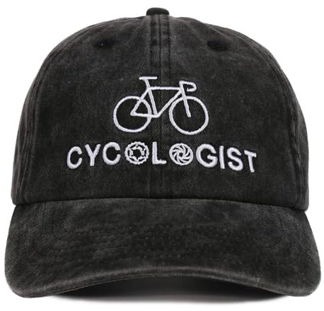 InnoBeta Cyclist Gifts for Men - Cycologist Bicycle Hat - Road Cycling Embroidered Baseball Cap Grey