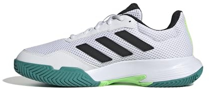 adidas Court Spec 2 Tennis Shoes, Scarpe da Tennis Unisex - Adulto, Ftwr Bianco Nucleo Nero Pure Teal, 46 2/3 EU