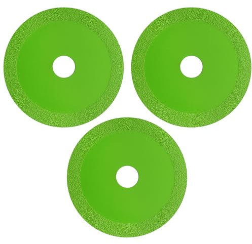 3 Piezas Disco de Corte de Vidrio, 115 mm x 22,23 mm Disco Corte Crista de Diamante Pulido Profesional Hoja de Sierra Fina para Cerámica Granito Mármol Azulejos Amoladora Angular