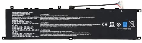 BLESYS BTY-M6M Laptop Battery for MSI Creator 15 A10SD A10SDT A10SE A10SET A10SEV A10SF A10SFT A10SGS A10UE A10UET A10UG A10UGT A10UH A10UHT A11UE A11UH Stealth GS. 66 66 1SD 10SE 10SF 10SFS 10SGS
