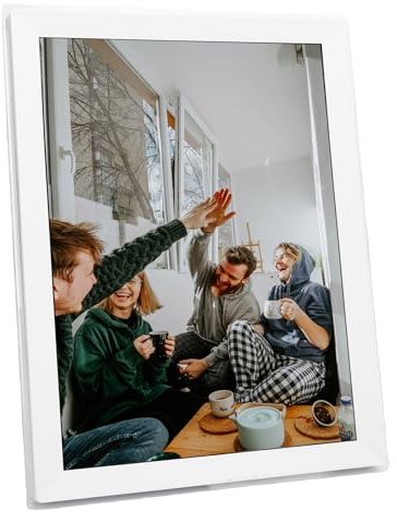 Digital Bildram 15 Tum Smart Bildram HD Pekskärm 32 GB Auto Rotera Väggmonterbar Smart Fotoram (EU)
