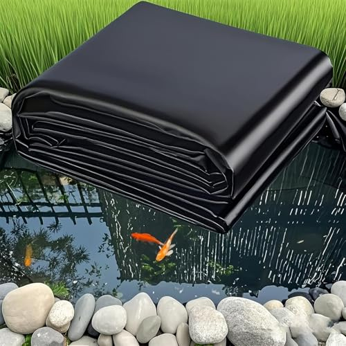 Poxvythb Bache Bassin Exterieur - Bâche PVC Armé à Plis Soudés pour Cascades, Jardins d'eau et Étangs Ornementaux (Tailles : 1-15M en Option)