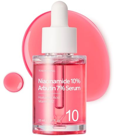 TOSOWOONG Niacinamide 10% Arbutin 7% Serum, Hyperpigmentation, Dark Spot Remover, Discoloration Correcting for Uneven Skin Tone, Glass Skin, All Skin Types, Korean Skincare, 33ml / 1.11 fl. oz.