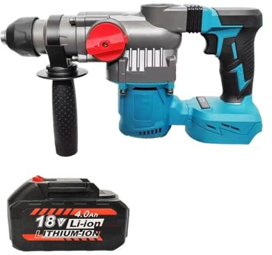 Trapano Percussione Martello Perforatore For Impieghi Gravosi Da 18 V, Trapano Elettrico A Batteria Senza Spazzole, Utensili Elettrici Ricaricabili Con Batteria Al Litio(1 battery)