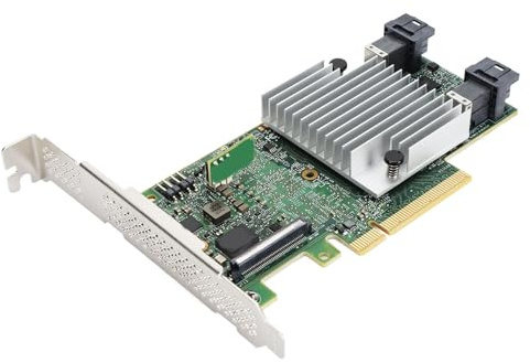 Card de Controlador Raid de 8 Puertos de Alto Rendimiento SATA SAS PCI Express 3.0 x8 con caché 1G para el Almacenamiento de Datos del Servidor y Copia de Seguridad