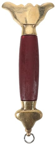 Veemoon Mango de Espada de Madera Rojo para Tai Chi y Artes Marciales, Empuñadura Ergonómica y Estable Perilla de Cobre, Accesorio Reemplazable para Entrenamiento y Competición
