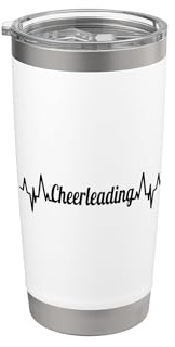 Cheerleading Pulse Line Cheerleader Bicchiere termico in acciaio inox doppia parete