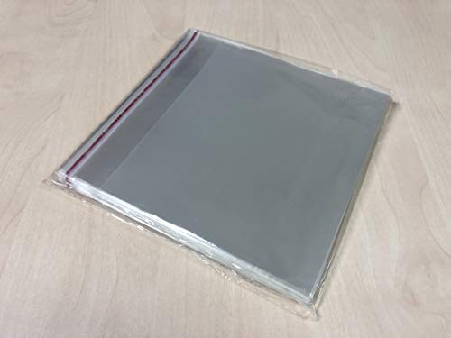 CD-Hüllen für Standard-CD-Hüllen, mit Klebeverschluss, wiederverwendbar, antistatisch, glänzend, Oberfläche, Zellophant, Lasche, Selbstverschluss, 10,4 mm, 100 Stück