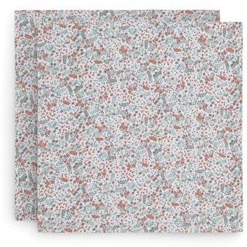Jollein 535-852-65348 Mulltücher Bloom grün Mint 2er Pack 115x115 cm