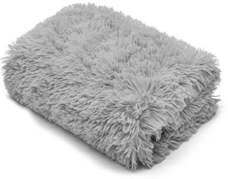 Teddy SOFT & SNUG Fur Throw Blanket With Reversible Plain Sherpa Teddy Fleece Luxury Fluffy Fur Throw Blanket (Soft & Snug Throw Silver, 150 x 200 CM)