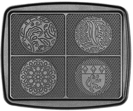 Lagrange 030242 Bricelets Aluminium Platten-Set für Super 2 Waffeln, Schwarz