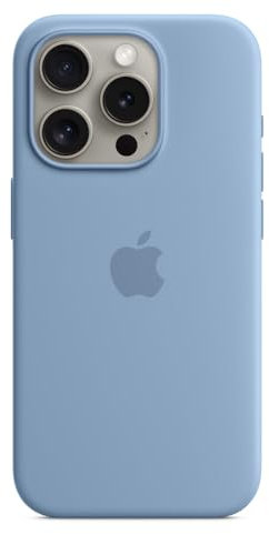 Apple iPhone 15 Pro Silikon Case mit MagSafe – Winterblau 