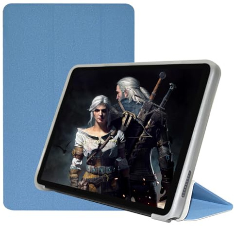 Qiawum Tri-Folding Stand Funda for ALLDOCUBE iplay50 Mini Pro NFE Case 8.4 Tablet PC Folio PU Leather Cover with Soft TPU Back Shell (Blue), HXC-006US