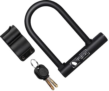 Parliky Hochleistungs U Bügelschloss für Fahrrad Robust und Sicher für Mountainbike und Schlüssel zu Transportieren Verwenden