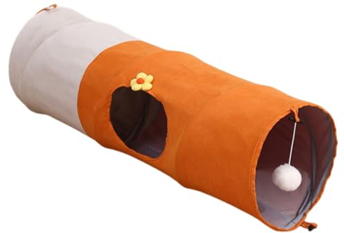 Kattunnel | Vikbart kattrör med teaserboll, reptålig interaktiv grottleksak | lugn och bekväm plats att dra sig tillbaka för lekrum inomhus, för att i lägenheter