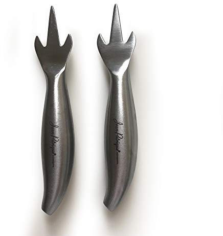 Corn on The Cob Skewers - Set of 2 Stainless Steel Corn on The Cob Holders/Forks, Sweetcorn Holders with a Secure Triple-Pronged Design & Study Ergonomic Handle - by Jean Patrique