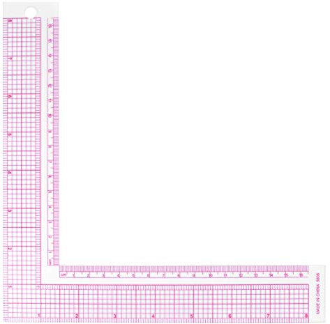 L-quadratische Form 90 Grad-Winkel-Lineal aus Kunststoff L-quadratische Form-Lineal Zeichnung Nähen Messen Professionelles Schneider-Fertigkeit-Werkzeug