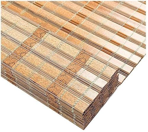 LIJINBO Outdoor Curtains, Bamboo Roller Blinds, Light Filtering Waterproof Moisture-Proof Window Shades for Patio Pavilion Corridor Office Room Divider, Customizable