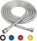 GEFIRE Duschschlauch, Edelstahl Brauseschlauch 3m, Verdrehschutz Flexibel, mit 4 Wassersparer Durchflussbegrenzer, Standard 1/2/'' Anschluss, Druckbeständig, Hitzebeständig, Silber
