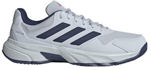 adidas Herren CourtJam Control 3 Clay Tennis Shoes, Halo Blue/Dark Blue/Team Shock pink 2, 41 1/3 EU