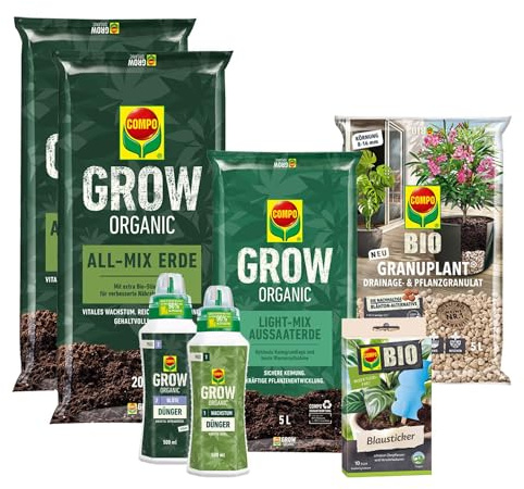 COMPO GROW Organic Box M für die Aussaat von Spezialkulturen im Indoor- & Outdoorbereich und eine optimale Wachstums- & Blütenphase Organisch (Medium)