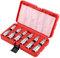 Bixury Douille 6 Pans Jeu de 12 Douilles Allen 1/2 6 Pans Intérieurs Jeu de Douilles Hexagonales avec Mallette en Plastique Coffret de Rangement Douille btr 5,6,7,8,10,12,14,16,17,18,19,22 mm