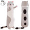 Sausudols Peluche Gato Larga Almohada 50 cm, Suave Peluche Gato Cojines de Peluche, Plushie Juguete Regalo para Cumpleaños, Navidad y San Valentín, Gris