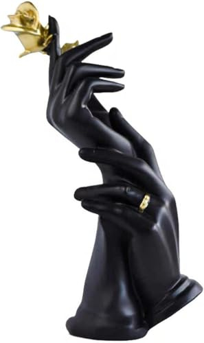 MiniGlypture, statuette e sculture gestuali, sculture astratte, decorazione per la casa, perfette per matrimoni, scrivania, decorazione, regali (Nero)