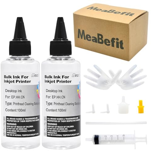 MeaBefit Printhead Cleaning Kit Compatible for HP Canon Inkjet Printers,Works with WF-7710 WF-3640 7620 8600 8610 etc,Printer Nozzle Cleaner(2 Pack)