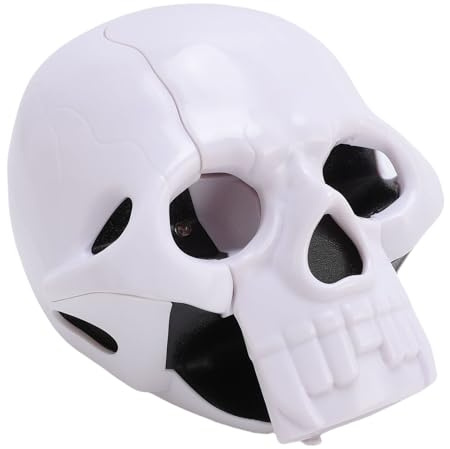 VBESTLIFE Teléfonos Fijos para el Hogar, Teléfono con Cable de Calavera, de Escritorio Retro, de Calavera de Novedad Analógica para Hotel, Tiendas, Fiesta (White)