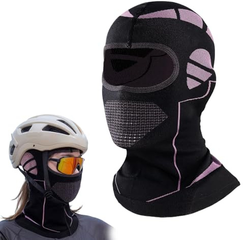 Sotocasco Moto Térmico Transpirable, Pasamontañas Moto Invierno, Pasamontañas Anti Viento Transpirable, Máscara Integral Forro de Casco para Deportes al Aire Libre Motocicleta para Hombre y Mujer