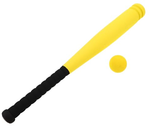 Sosoport Bat de Baseball Doux pour Enfants entraîneur -Ball Batte de Baseball légère en Plein air pour Enfants Jouets de Balle Molle Eva Jaune