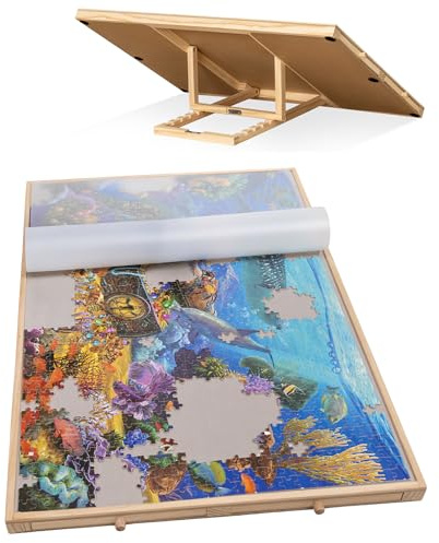 Becko US 1000 Piece Tilting Puzzle Board with 4 Drawers & Protective Cover