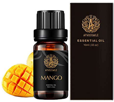 Mango aceite esencial para difusor, grado terapéutico mango aceites aromáticos, 100% puro aromaterapia mango aceite esencial fragancia para hogar, Masaje, humidificador 0,33 oz-10ml
