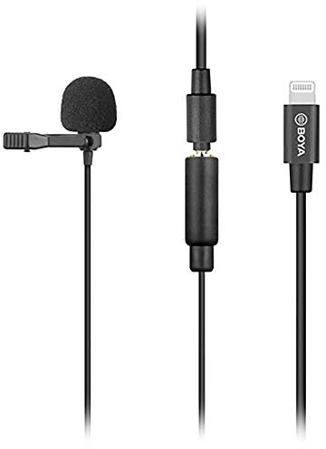 Boya by-M2 - Lavalier per microfono, compatibile con iOS, colore: Nero