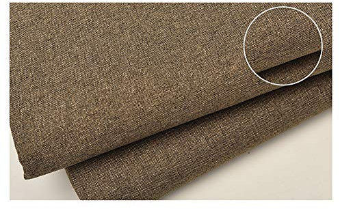 XCYYBB Leinen,Leinenstoff,Material Schneiderei Polsterung,Leinen Naturell,Kreuzstich Tuch Stickerei Stoff Nadelarbeit Stoff Für DIY Handwerk T28 Dunkelbraun 1,5 ×3m