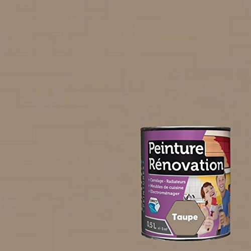 Vernice per restauro, superficie molto difficile, diretta senza sottostrato e piastrelle, mobili da cucina, elettrodomestici, di MadeInNature (0,5 litri per 3 m² in 2 strati, colore: tortora)