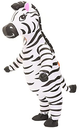 Arokibui Costume gonfiabile da zebra, divertente, per cosplay, feste, Natale, Halloween e festival