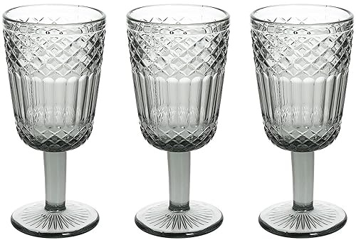 Tognana Claire, Set 3 calici 270 cc, vetro, Grigio