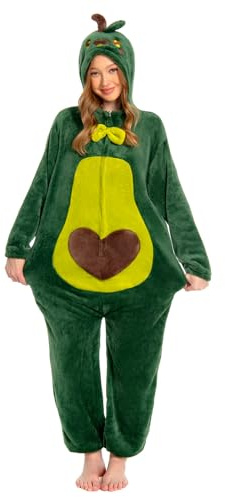 OLAOLA Combinaison pour Adultes Unisexe, Nouveauté Pyjama Costume pour Halloween, Doux Confortable Maison Vêtements de Nuit, Une Pièce Pyjama Cosplay Vêtements de Détente