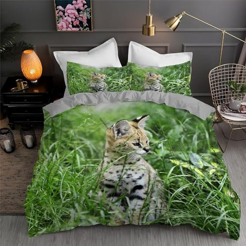 Ruiqieor Bettwäsche 135x200cm,Wildes Bestie Motiv Bettwäsche Set,Weich Mikrofaser,1 Bettbezug und 2 Kissenbezug 80x80 cm（#2）