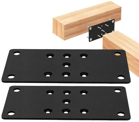 puzzlegame Post Base for Concrete,Post Bracket Set 2 - Post Base Steel Plate, Thick Steel Post, Deck Base Plate Holders for Pavilion Deck Railing