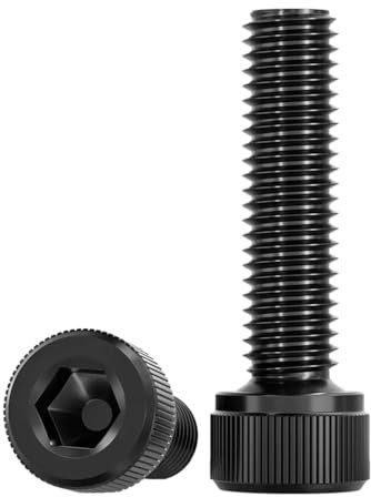 Drenky M5 X 25mm Zylinderkopfschrauben Schwarz Zylinderschrauben mit Innensechskant DIN 912 (ISO 4762) Maschinenschrauben Edelstahl A2 V2A, Vollgewinde, 20 Stück