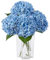 crayfomo 4 hortensias artificiales azules supergrandes de 21 pulgadas, material de látex, adornos familiares, decoración de patio, ramos de boda, accesorios para fotos son todos adecuados