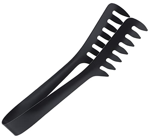 Alipis Pinzas Para Espaguetis De Acero Inoxidable 1.0mm Negras Dientes De Peine Resistentes Al Calor Para Servir Pasta y Alimentos Buffet y Barbacoa