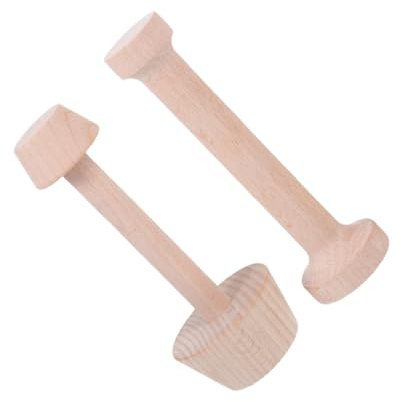 FUNNETOYU 2 Pièces Moules à Tartelettes En Bois Naturel Pour Pâtisseries Ustensiles De Cuisine Pour Tartelettes Et Muffins Lot D'emporte-pièces à Tartelettes