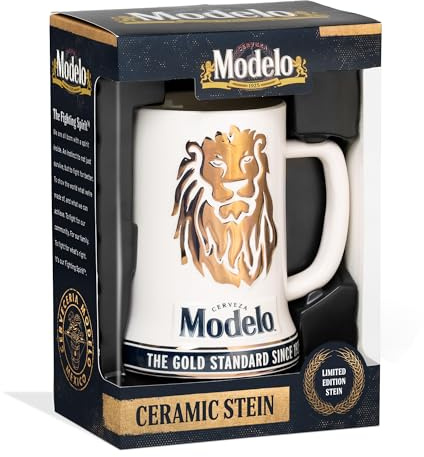 Marketplace Brands Cerveza Modelo Golden Lion Limited Edition Large Ceramic 7 Beer Stein