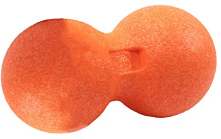 Veemoon Pelota de Masaje Doble de Epp para Movilidad y Relajación Muscular, Bola de Masaje en Forma de Cacahuete Naranja para Aliviar el Estrés y Tensiones Musculares