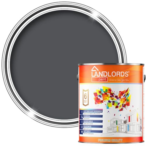 Landlords Furniture Paint - Satin Classic Grey - 1L | Wood Paint for All Wood Furniture, Kitchen Cupboards, Cabinets, Doors & Chairs | Water-Based, Non-Toxic & Odourless | Matt Finish