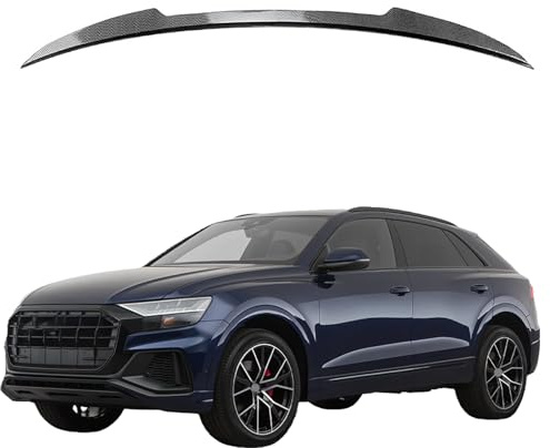 Spoiler sul Tetto Posteriore per Audi Q8 SQ8 2019 2020 2021 2022 2023 2024 2025 2026,Alettone per Spoiler in ABS per Auto,Spoilers Posteriore sul Bagagliaio,Carbon Look